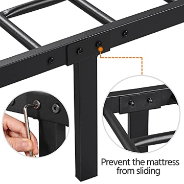 Stylish Yaheetech Twin Metal Bed Frame with Storage