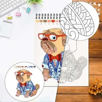 Kalysky Color by Numbers Adult Coloring Books for Relaxation