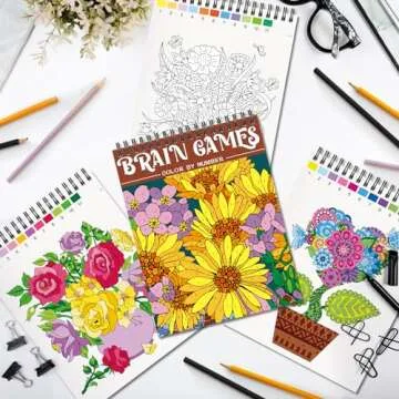 Kalysky Color by Numbers Adult Coloring Books for Relaxation
