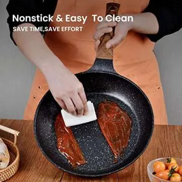 DIIG Nonstick Frying Pans Set with Eco-Friendly Granite Coating