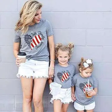 UNIQUEONE Women American Flag Print Tee for Fourth of July