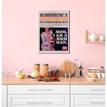 Vintage Funky Cocktail Poster Funny Hot Girl Quotes Alcohol Drink Canvas Wall Art Retro Trendy Prepp...