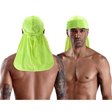 Durag,Velvet Durags for Men 360 Wave Pack of 3,Velvet Durag V1