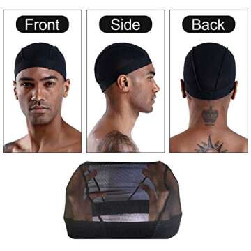 Durag,Velvet Durags for Men 360 Wave Pack of 3,Velvet Durag V1