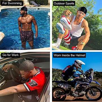 Durag,Velvet Durags for Men 360 Wave Pack of 3,Velvet Durag V1