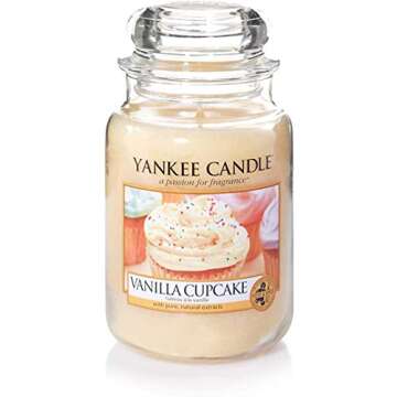 Vanilla Cupcake Large Jar Candle,Fresh Scent