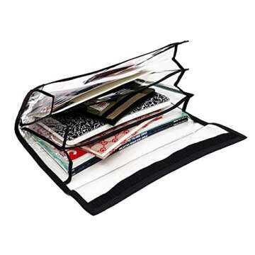 Rough Enough Clear Accordian File Organizer Document Expanding File Folders Case Bag for Filing Portable Accordion Important Document Magazine Holder A4 Paper Letter Manila