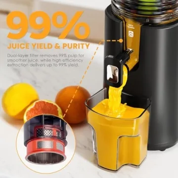 Cold Press Juicer with 5.5-Inch Wide Feed Chute