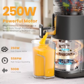 Cold Press Juicer with 5.5-Inch Wide Feed Chute