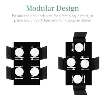 Best Choice Products 5-Piece Glass Dining Set, Modern Kitchen Table Furniture for Dining Room, Dinette, Compact Space-Saving w/Glass Tabletop, 4 Upholstered PU Chairs, Metal Steel Frame - Black