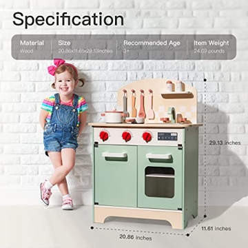 ROBUD Kids Wooden Kitchen Playset for Creative Play