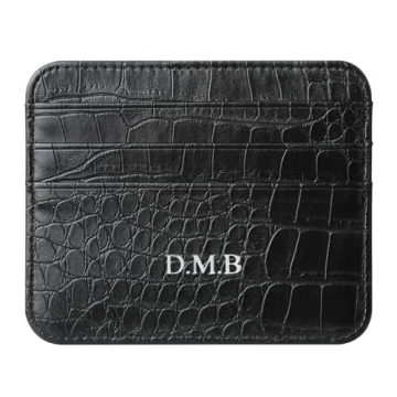 ZIPULIS Custom Initial Wallet - Slim PU Leather Cardholder