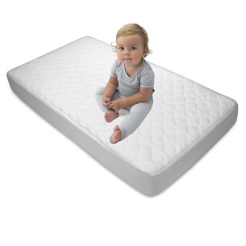 Sealy Baby Stain Protection Fitted Waterproof Baby Crib Mattress Protector - 52” x 28” - Machine...