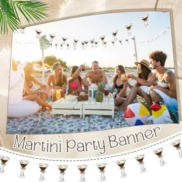 Dispowreath 4 Pcs Dirty Martini Party Banner Bar Themed Bachelorette Party Decorations Hanging Sign for Espresso Martini Birthday a Tini Bit Older Party Decorations