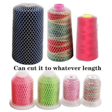40 Yards Thread Spool Net Sewing Embroidery Thread Net Mesh Spool Saver for Different Sizes of Embroidery Sewing Quilting and Serger Thread Spools/Cones - Cut into Any Length