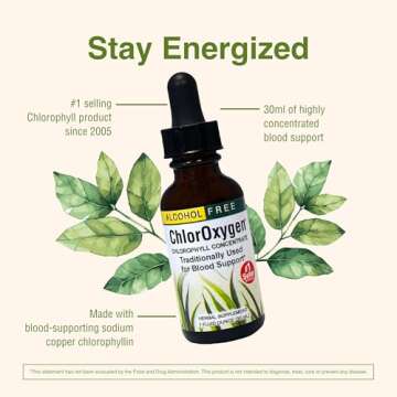 Herbs Etc. ChlorOxygen Chlorophyll Concentrate - Highly-Concentrated Energy Support - Aids Healthy Blood Circulation - Natural Vitality Support - Alcohol-Free - 1 fl oz (About 66 Servings)