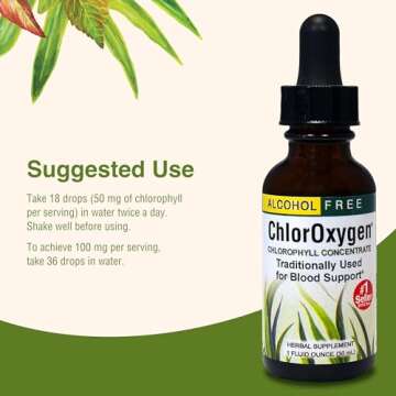 Herbs Etc. ChlorOxygen Chlorophyll Concentrate - Highly-Concentrated Energy Support - Aids Healthy Blood Circulation - Natural Vitality Support - Alcohol-Free - 1 fl oz (About 66 Servings)