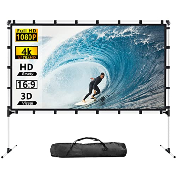 XHYCPY 100" Portable Projector Screen for Movies