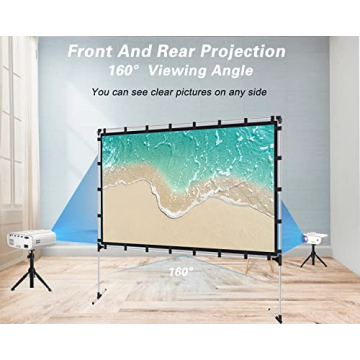 XHYCPY 100" Portable Projector Screen for Movies