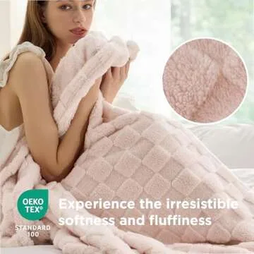Bedsure Pink Throw Blanket - Super Soft Cozy Luxury Throws