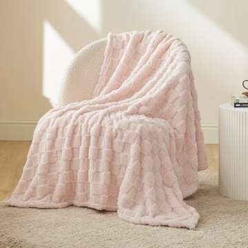 Bedsure Pink Throw Blanket - Super Soft Cozy Luxury Throws