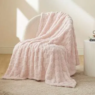 Bedsure Pink Throw Blanket - Super Soft Cozy Luxury Throws
