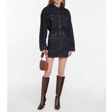 Dsevht Stylish Brown Knee High Boots for Women