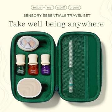 Lifelines Sensory Essentials Travel Set - Includes Everyday Aromatherapy Diffuser, Fidget Grounding ...