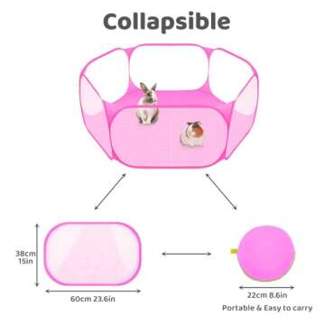 Pet Playpen Tent: Breathable Small Animal Fence