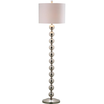 SAFAVIEH Lighting Collection Reflections Modern Farmhouse Stacked Ball Nickel 59-inch Living Room Be...