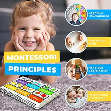 Tinkletots Montessori Preschool Busy Book for Toddlers, Montessori Toys for Toddlers, Autism Sensory Educational Toys, Preschool Learning, Kindergarten Learning Activities, Special Needs Toys