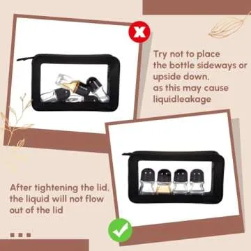 Tioncy 3 Pcs Glass Roller Bottles for Essential Oils