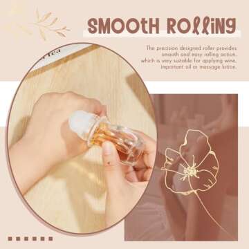 Tioncy 3 Pcs Glass Roller Bottles for Essential Oils