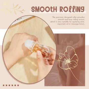 Tioncy 3 Pcs Glass Roller Bottles for Essential Oils