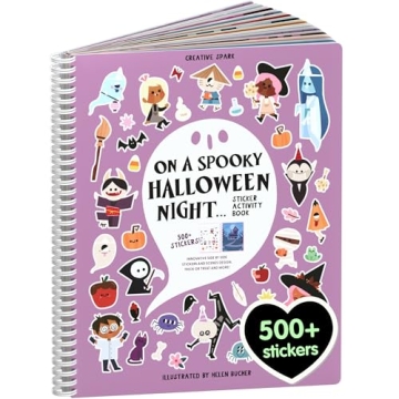 Halloween Sticker Book for Kids 3-5 Spooky Halloween Crafts for Kids (500+ Cute Halloween Stickers f...