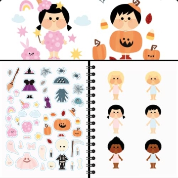 Halloween Sticker Book for Kids 3-5 Fun Crafts & Stickers