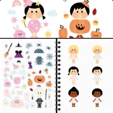 Halloween Sticker Book for Kids 3-5 Fun Crafts & Stickers