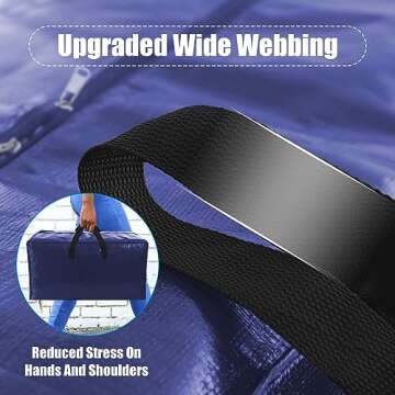 SWEET DOLPHIN 6 Pack Extra Large Moving Bags with Strong Zippers & Carrying Handles, Heavy Duty Stor...