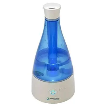PureGuardian Ultrasonic Cool Mist Humidifier, 30 Hrs. Run Time, 0.5 Gal. Tank Capacity, 350 Sq. Ft. Coverage, Small Rooms, Quiet, Filter Free, Silver Clean Treated Tank, H940AR