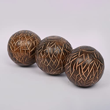 Samhita Decorative Mango Wood Round Balls for Home Decor