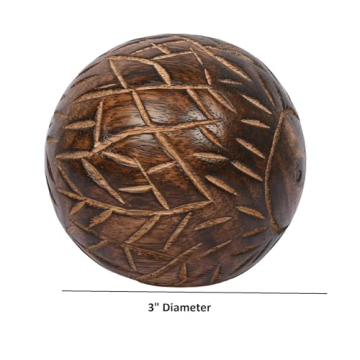 Samhita Decorative Mango Wood Round Balls for Home Decor