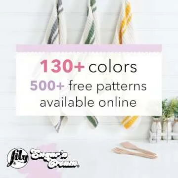 Lily Sugar 'N Cream The Original Solid Yarn, 2.5oz, Medium 4 Gauge, 100% Cotton - Ecru - Machine Wash & Dry