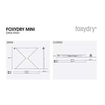 Foxydry Mini Ceiling Mounted Drying Rack - Compact & Adjustable