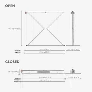 Foxydry Mini Ceiling Mounted Drying Rack - Compact & Adjustable