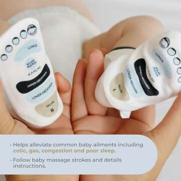 KAHLMI Massage Me! Socks for Baby Massage, Constipation, Gas Relief, Colic Calm & Baby Sleep Aid, Ba...
