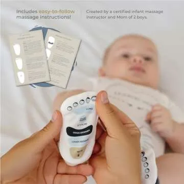 KAHLMI Massage Me! Socks for Baby Massage, Constipation, Gas Relief, Colic Calm & Baby Sleep Aid, Baby Socks for Newborn, Infant, Toddler, Mom Gifts & Baby Gifts