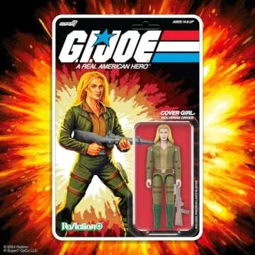 Super7 Reaction+ G.I. Joe Cover Girl (Blonde) - 3.75" G.I. Joe Action Figure with Accessories Classic Cartoon Collectibles and Retro Toys