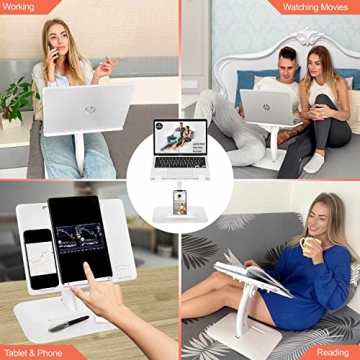 Delapra Ergonomic Laptop Stand for Desk Bed Comfort
