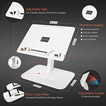 Delapra Ergonomic Laptop Stand for Desk Bed Comfort