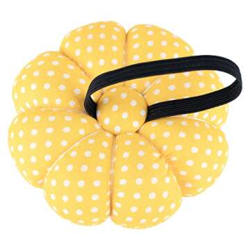 Rolybag Pin Cushions Wrist Pins Cushions with Elastic Strap Pumpkin Needle for Sewing Cushion Pincus...